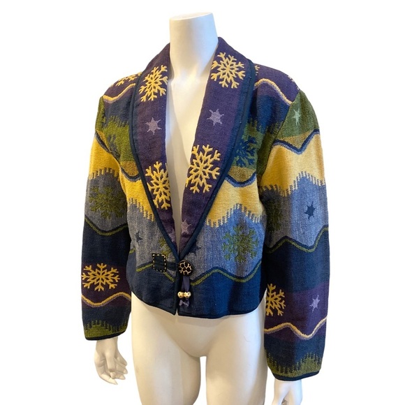 VINTAGE FLASHBACK Southwestern Style Blazer, Size Medium - Picture 3 of 11